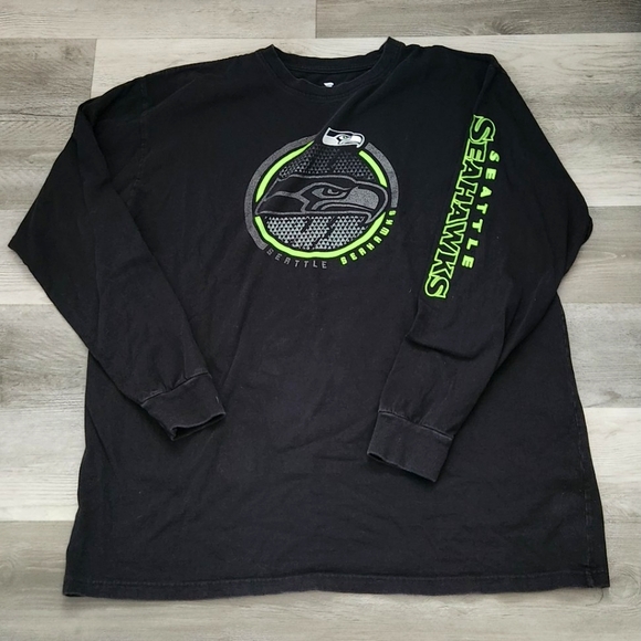 Fanatics Other - Seattle Seahawks Black Neon Green Long Sleeve Shirt Fanatics Mens Size 2XL
